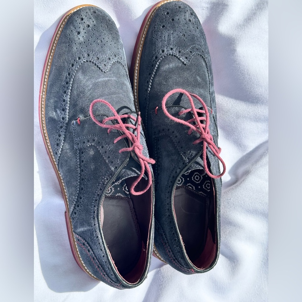 Ted Baker blue fabric dress shoes